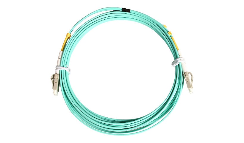 StarTech.com 10m (30ft) LC/UPC to LC/UPC OM3 Multimode Fiber Optic Cable, Full Duplex Zipcord Fiber, 100Gbps, LOMMF,