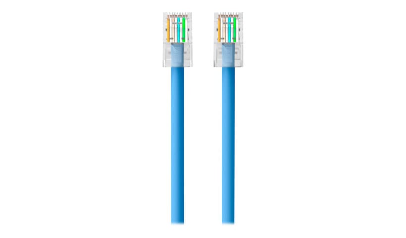 Belkin Cat6 7ft Blue Ethernet Patch Cable, No Boot, UTP, 24 AWG, RJ45, M/M, 7'