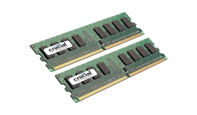 Crucial - DDR2 - kit - 4 GB: 2 x 2 GB - DIMM 240-pin - 667 MHz / PC2-5300 -