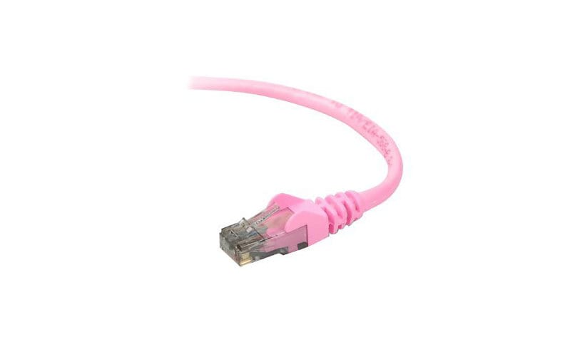 Belkin Cat6 50ft Pink Ethernet Patch Cable, UTP, 24 AWG, Snagless, Molded, RJ45, M/M, 50'