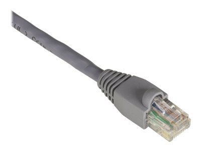 Black Box 1ft GigaBase 350 CAT5e Gray Patch Cable, Snagless, Crossover 1'
