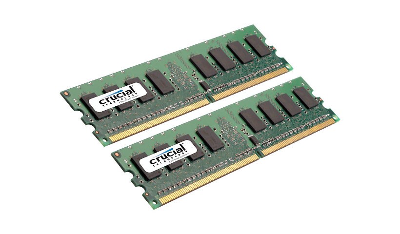 Crucial - DDR2 - kit - 4 GB: 2 x 2 GB - DIMM 240-pin - 800 MHz / PC2-6400 -