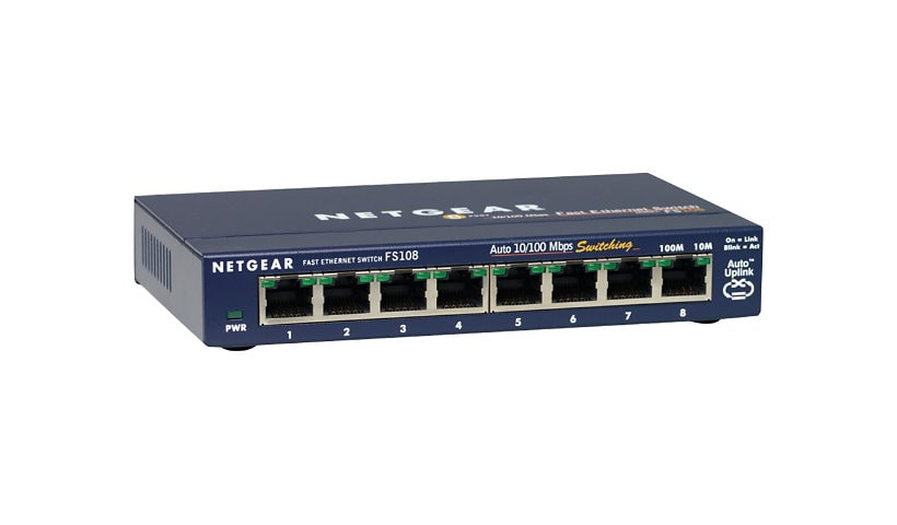 NETGEAR 8-Port Fast Ethernet Unmanaged Switch (FS108NA)