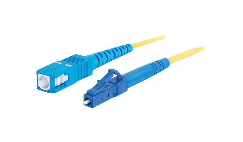 C2G 3m LC-SC 9/125 OS1 Simplex Singlemode Fiber Cable - Yellow