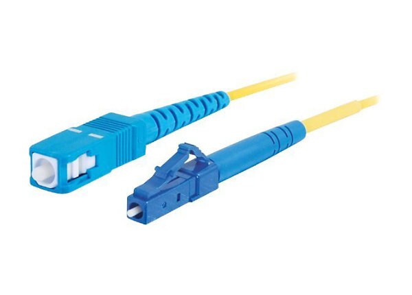 10m LC/SC SIMPLEX 9/125 SINGLE-MODE FIBER PATCH CABLE-YELLOW-Cables To Go