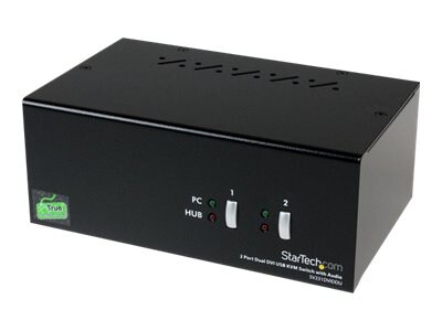 StarTech.com Dual DVI USB KVM Switch with Audio 2-Port