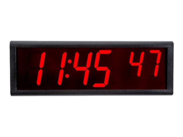 Inova OnTime - clock - rectangular - electronic - 17.52 in x 5.98 in - blac