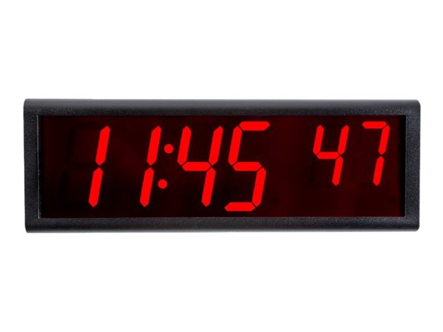 Inova OnTime - clock - rectangular - electronic - 17.52 in x 5.98 in - black