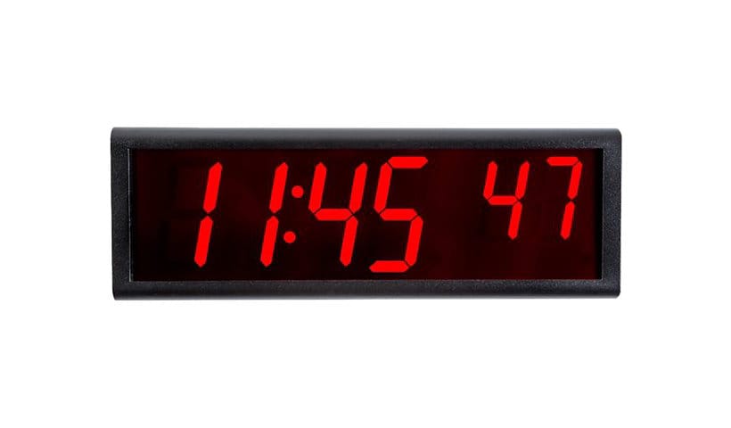 Inova OnTime - clock - rectangular - electronic - 17.52 in x 5.98 in - black