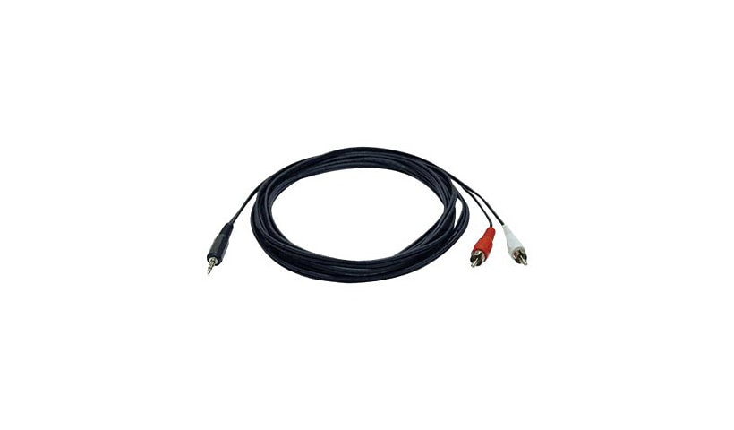 Eaton Tripp Lite Series 3.5 mm Mini Stereo to RCA Audio Y Splitter Adapter Cable (M/2xM), 6 ft. (1.8 m) - AV /