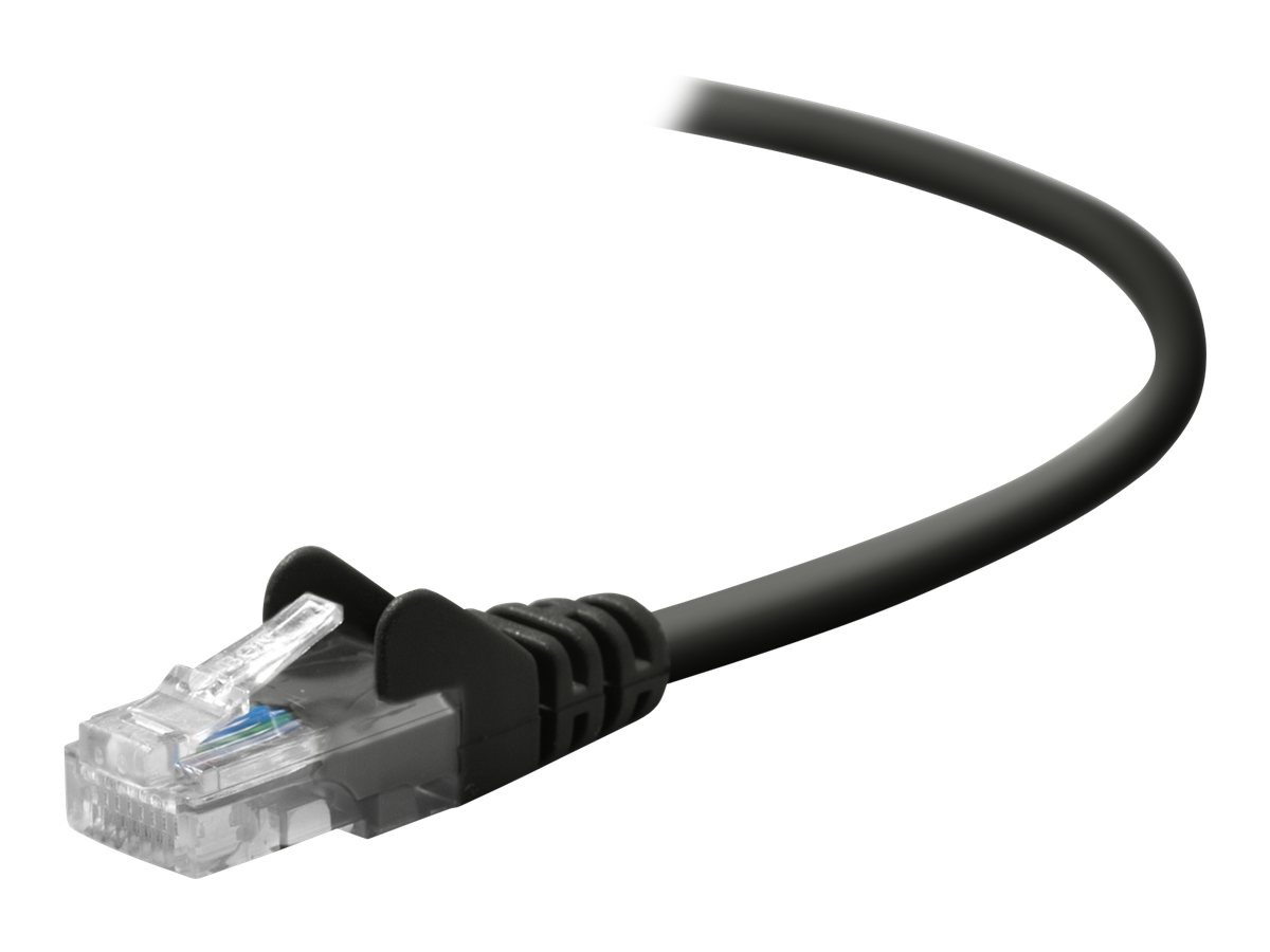 Belkin CAT5e/CAT5, 12ft, Black, Snagless, UTP, RJ45 Patch Cable