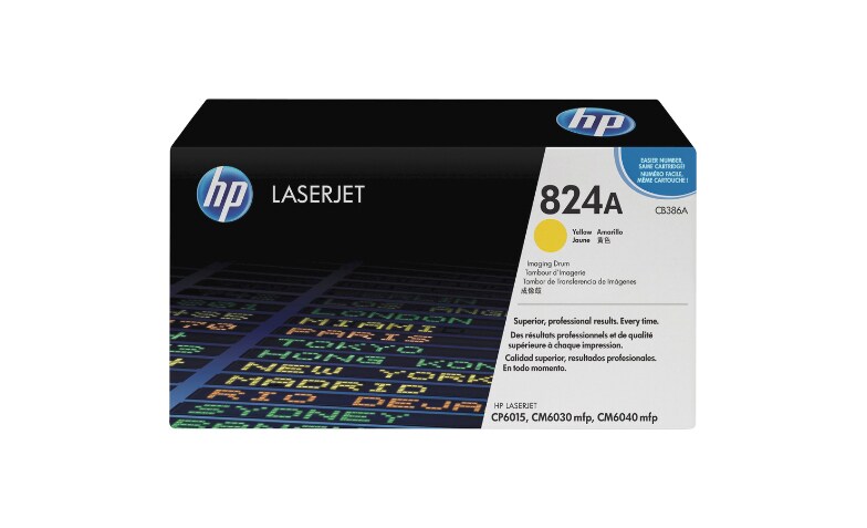 HP 824A (CB386A) Yellow Original LaserJet Image Drum - Single Pack - Laser Print Technology - 23000 - 1 Each - Yellow