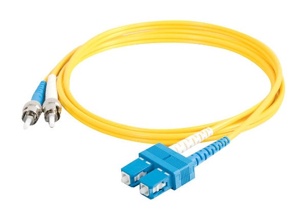 C2G 5m SC-ST 9/125 Duplex Single Mode OS2 Fiber Cable - Yellow - 16ft - patch cable - 16.4 ft - yellow