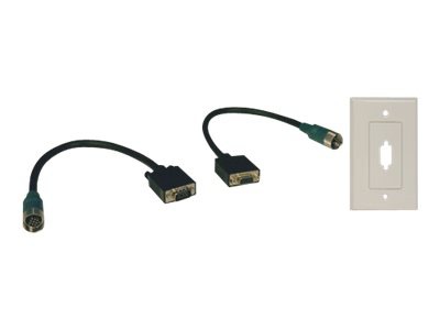 Tripp Lite Easy Pull Type-A VGA Connector Kit RGB with Faceplate M/F - VGA cable kit - 1 ft