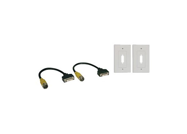 Tripp Lite Home Theater Easy Pull DVI Cable Kit, 2 x DVI Female Wallplates