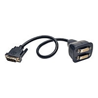 Tripp Lite 1ft DVI Y Splitter Video Monitor Cable DVI-D M/2xF 1' - DVI splitter - 30 cm