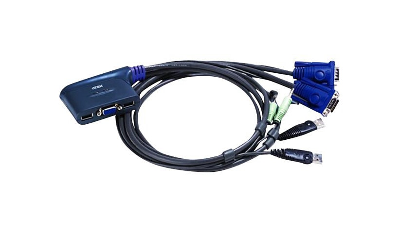 ATEN 2 Port USB KVM Switch with Audio and WIN 7 Support