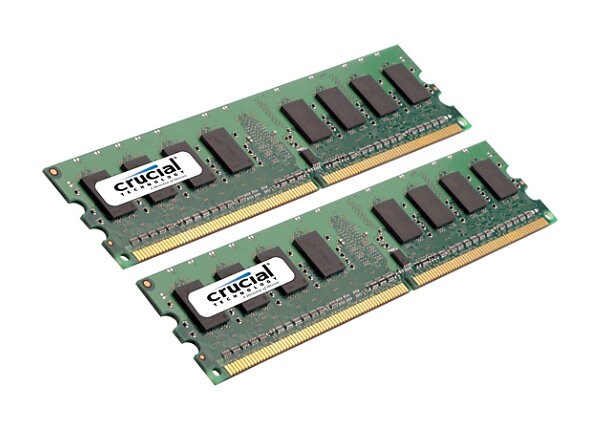 Crucial - DDR2 - 2 GB: 2 x 1 GB - DIMM 240-pin