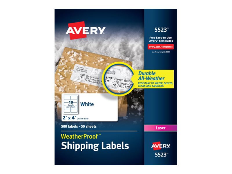 Avery WeatherProof Mailing Labels