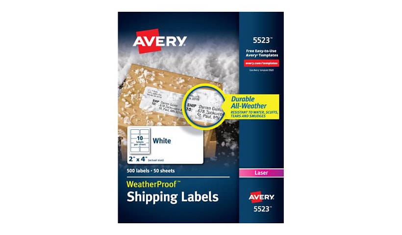 Avery WeatherProof Mailing Labels