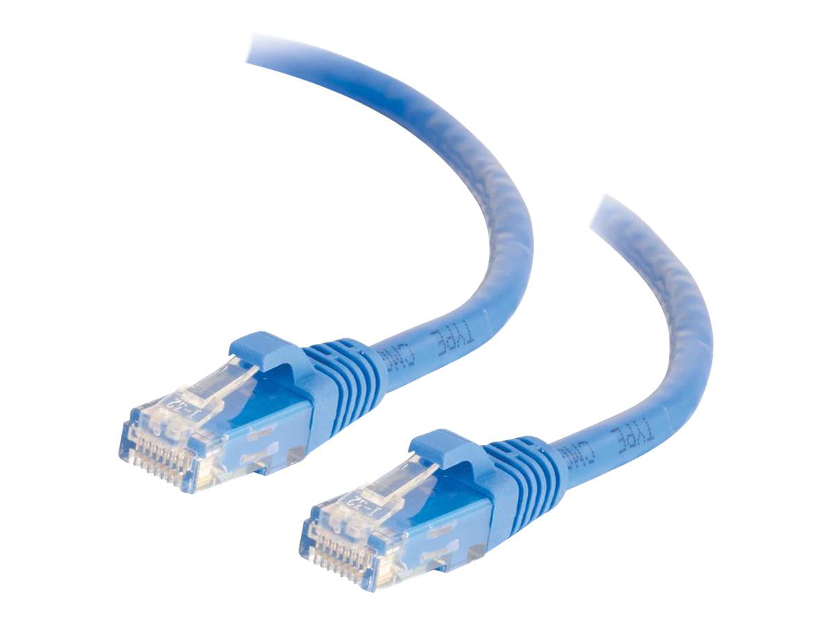 C2G Câble de raccordement réseau Ethernet non blindé (UTP) Cat6 sans accroc de 1 pi - bleu - cordon de raccordement - 30.5 cm - bleu