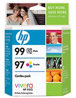 HP 97 (C9517FN) Tri-color/99 Photo 2-pack Original Ink Cartridges    
