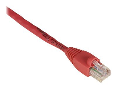 Black Box 10ft GigaBase 350 CAT5e Red Patch Cable, Snagless, Crossover 10'