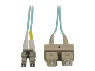 Tripp Lite 5M 10Gb Duplex Multimode 50/125 OM3 Fiber Cable LC/SC Aqua 16ft