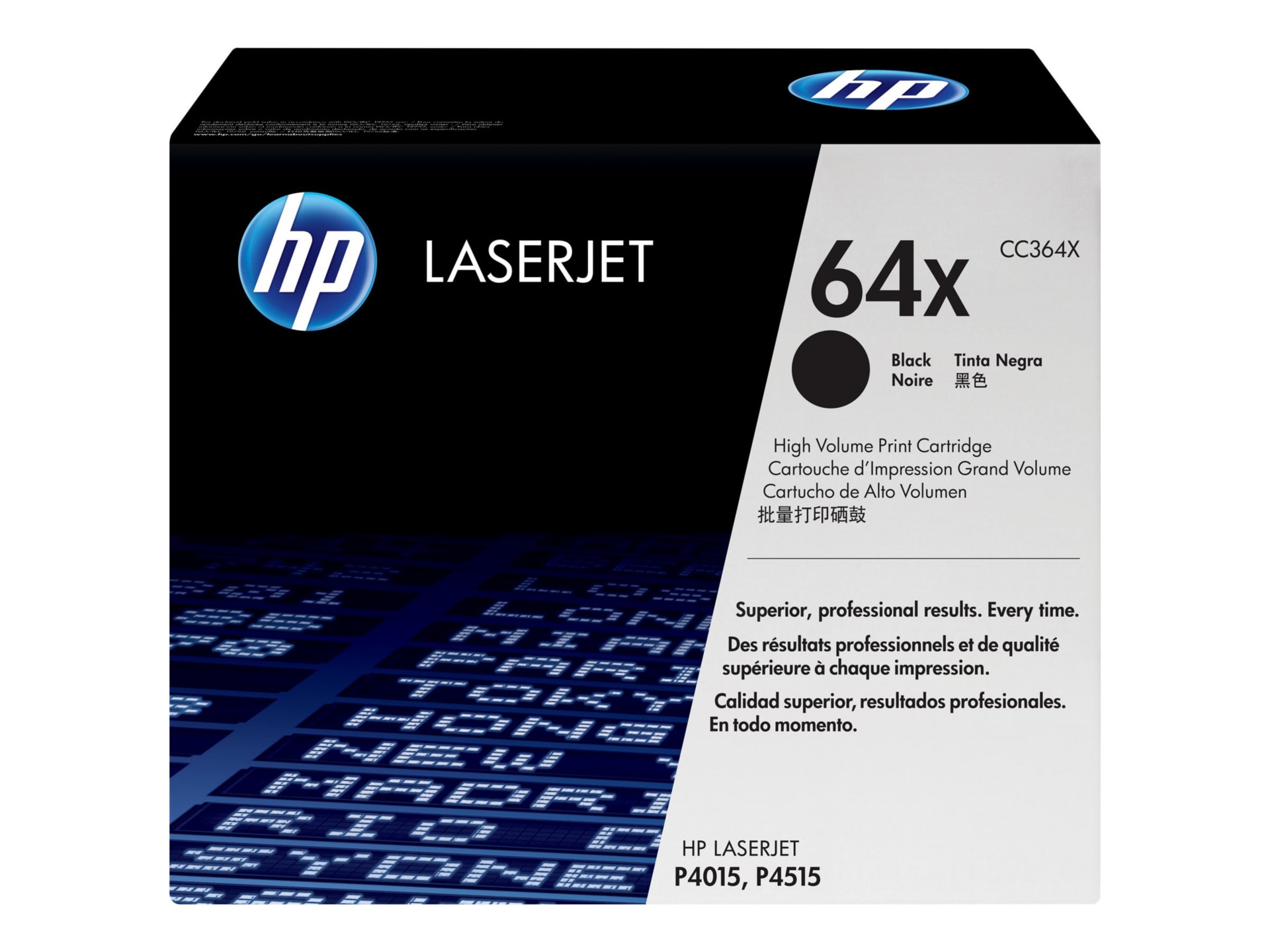 HP 64X (CC364X) Original Laser Toner Cartridge - Single Pack - Black - 1 Each