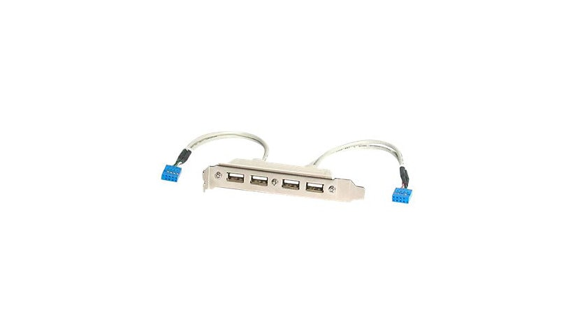 StarTech.com 4 Port USB A Female Slot Plate Adapter
