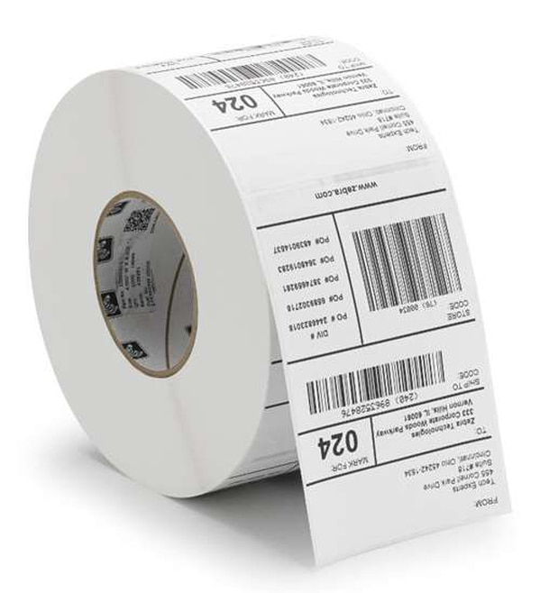 Zebra Label, Polyester, 0.9375 x 0.9375in, Thermal Transfer, PolyPro 4000T