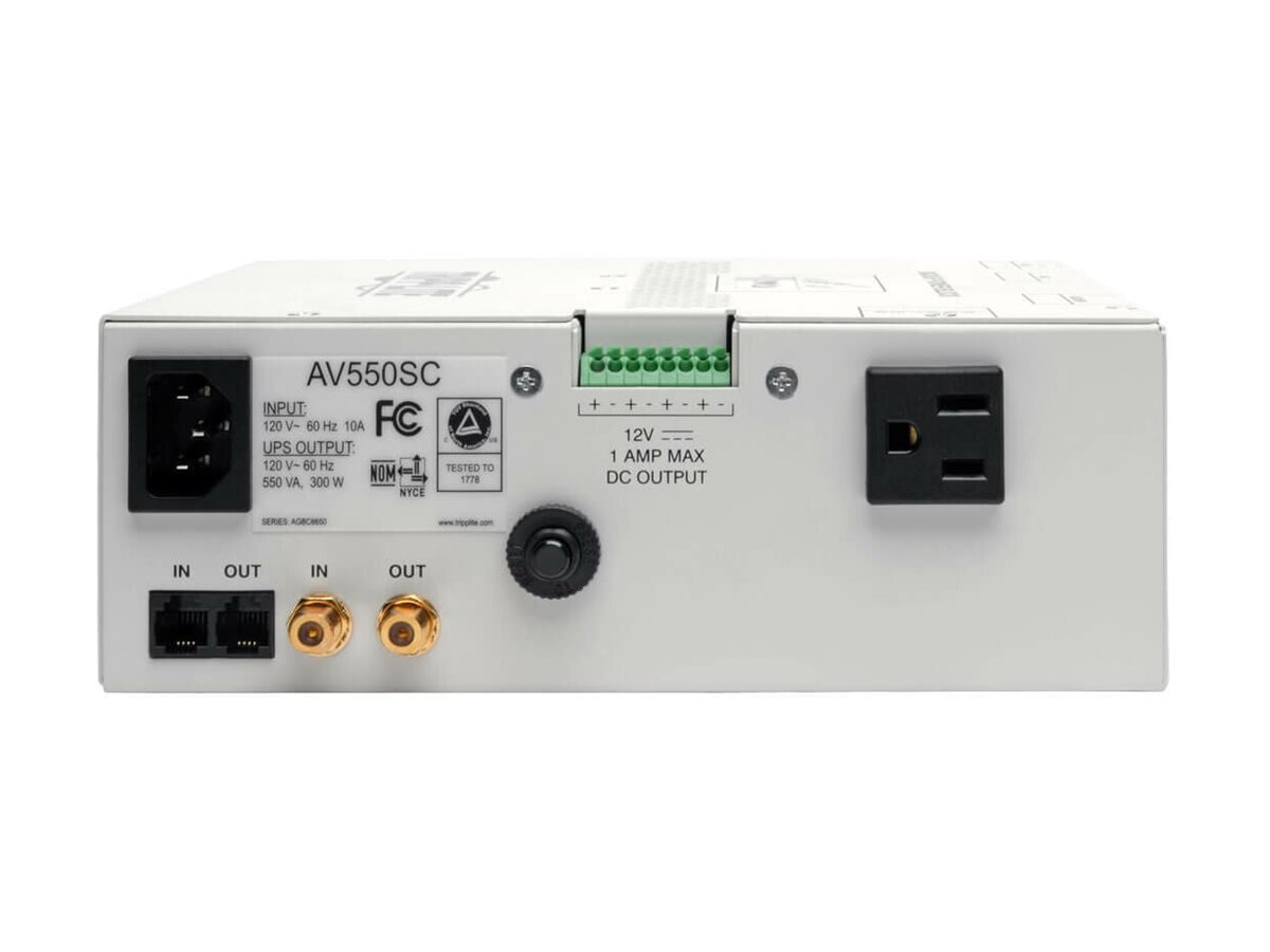 Thumbnail 6 of 6 for Eaton Tripp Lite Series 550VA Audio/Video Backup Power Block - Exclusive UPS Protection for Structured Wiring Enclosure