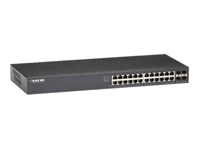 Black Box Back Office Switch-24 Port 10/100/1000 Managed Switcg with 2 SFP