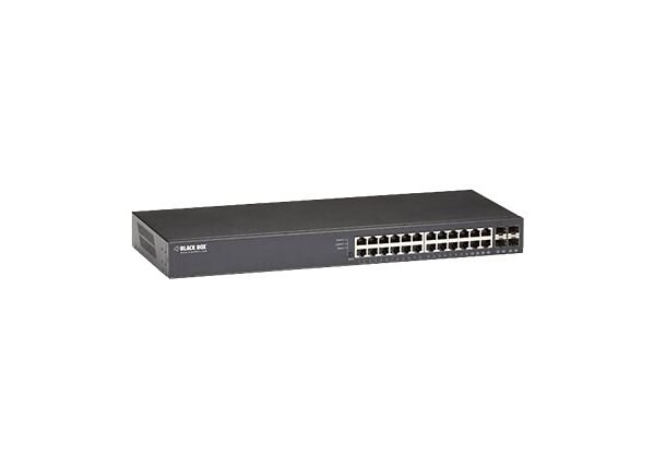 Black Box Back Office Switch-24 Port 10/100/1000 Managed Switcg with 2 SFP