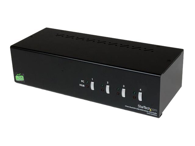 StarTech.com 4 Port Dual DVI USB KVM Switch with Audio