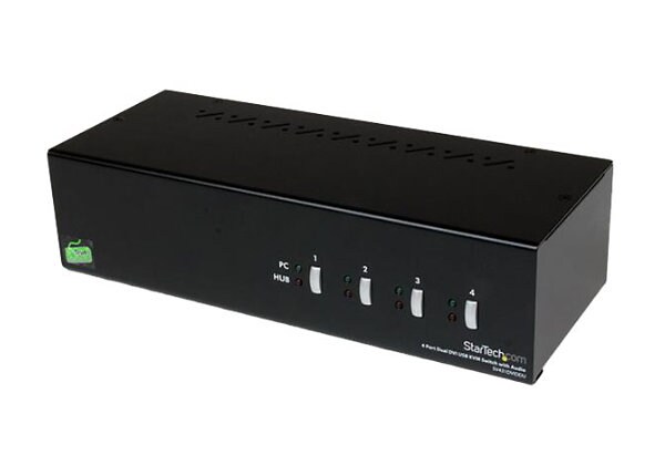 StarTech.com 4 Port Dual DVI USB KVM Switch with Audio