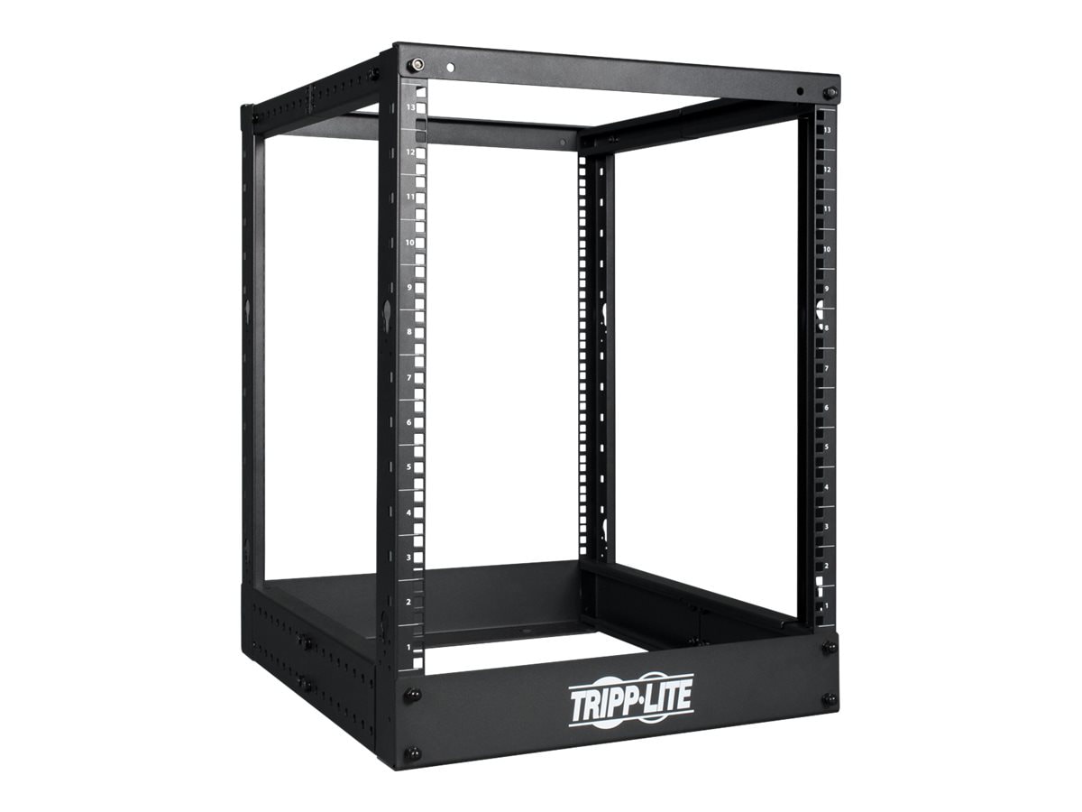 Tripp Lite 13U 4-Post Open Frame Rack Cabinet Square Holes 1000lb Capacity - rack - 13U