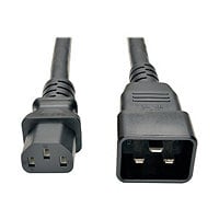 Eaton Tripp Lite Series C20 to C13 Power Cord for Computer - Heavy-Duty, 15A, 100-250V, 14 AWG, 7 ft. (2,13 m), Black -