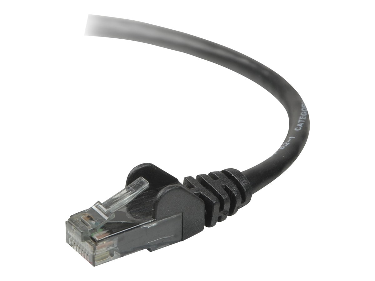 Belkin Cat6 6ft Black Ethernet Patch Cable, UTP, 24 AWG, Snagless, Molded, RJ45, M/M, 6'