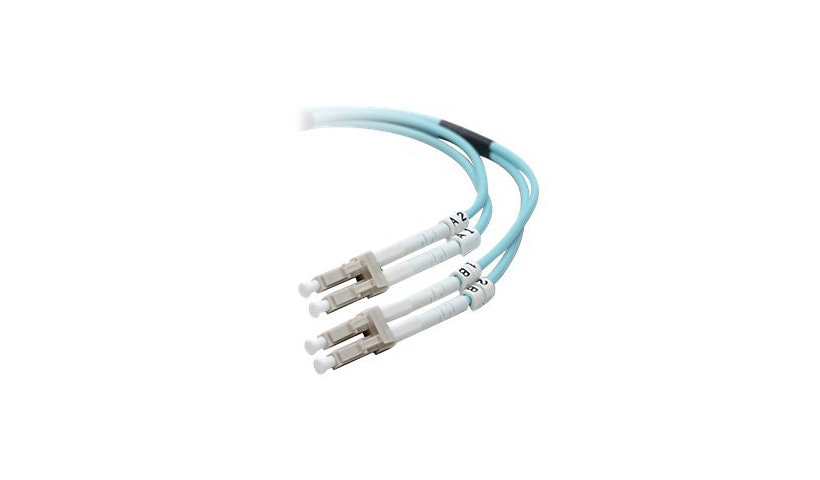 Belkin OM3 Duplex MMF Cable, 10G Aqua, LC/LC, 50/125, 2M/6ft CDW EXCLUSIVE