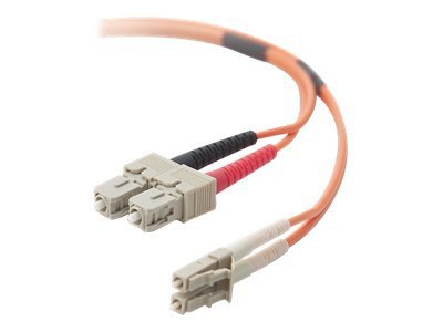 5m Multimode Duplex Fiber Cable, LC/SC MMF 62.5/125