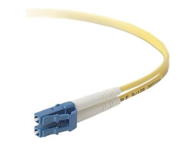 Belkin 2M OS1 Singlemode Duplex Fiber Patch Cable LC/LC 8.3/125 Yellow