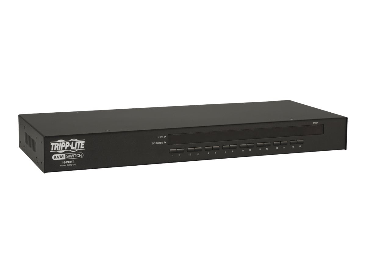 Tripp Lite 16-Port 1U Rackmount KVM Switch w/ VGA, USB/PS2 & OSD