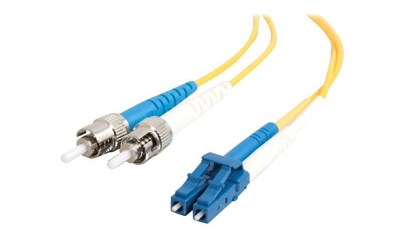 C2G 3m LC-ST 9/125 Duplex Single Mode OS2 Fiber Cable - Yellow -10ft - patch cable - 3 m - yellow