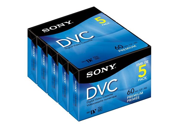 Sony DVM-60PRR Premium - Mini DV tape - 5 x 60min