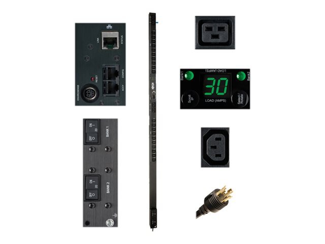Tripp Lite PDU Switched 208V / 240V 30A 20 C13; 4 C19 Outlet L6-30P 0URM
