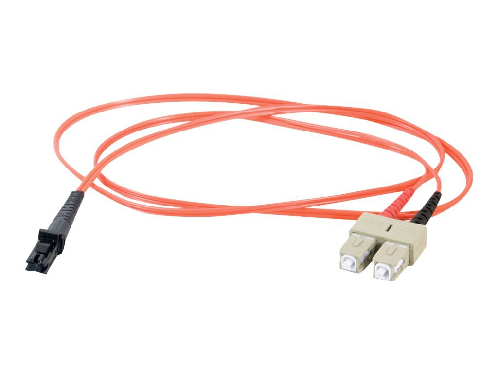 C2G 2m MTRJ-SC 62.5/125 OM1 Duplex Multimode PVC Fiber Optic Cable - Orange