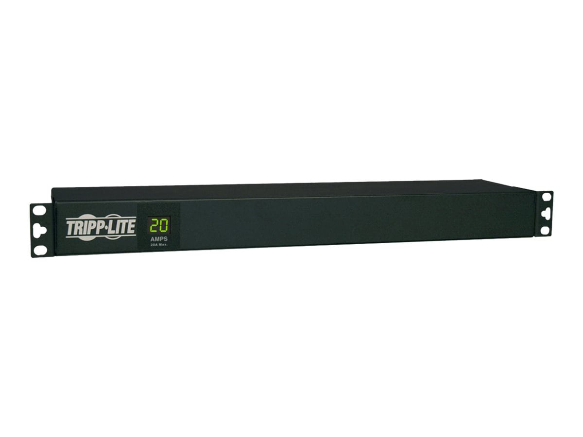 Tripp Lite PDU Metered 120V 20A 5-15/20R 12 Outlet L5-20P Horizontal 1URM - horizontal rackmount - power distribution