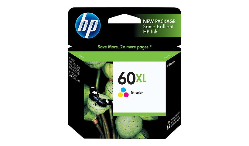 HP 60XL - High Yield - color (cyan, magenta, yellow) - original - ink cartridge