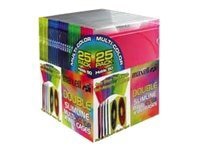 Maxell Double Slimline Jewel Cases Multi-Color CD-392 - storage CD slim jew